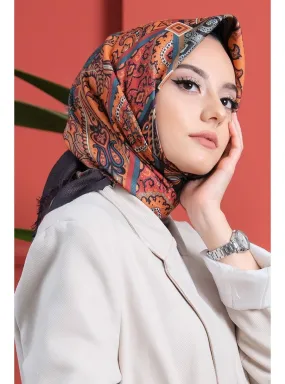 Black - Printed - Scarf