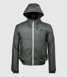 Blouson à capuche réversible kaki et noir Ryan