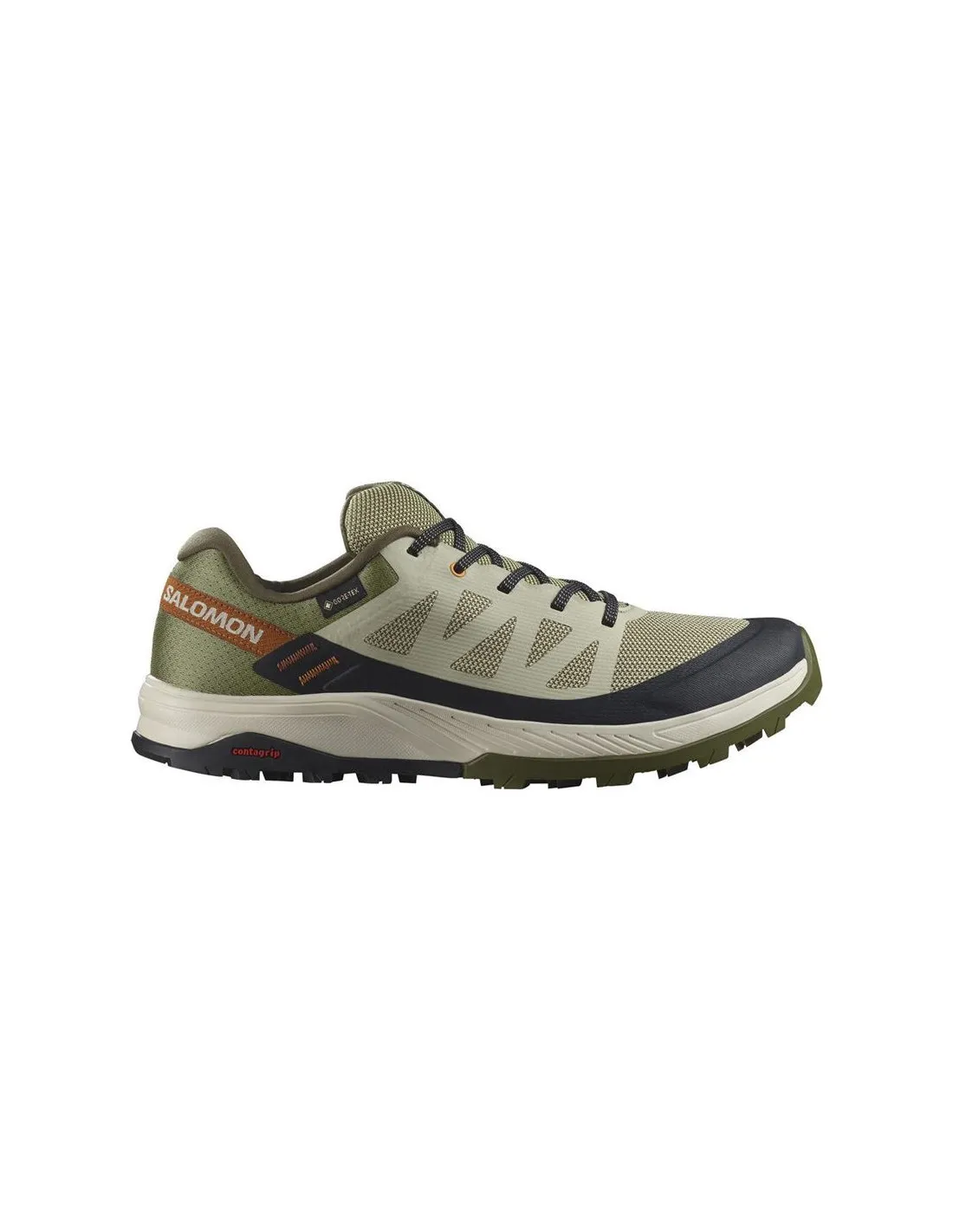 Chaussures de montagne Salomon Outrise Gore-Tex Vert/Brun Homme