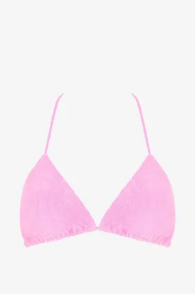 Haut de bikini triangle en coton Leah