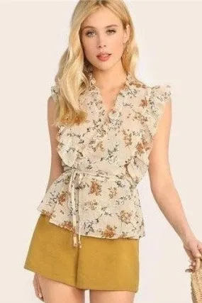 Hippie floral blouse