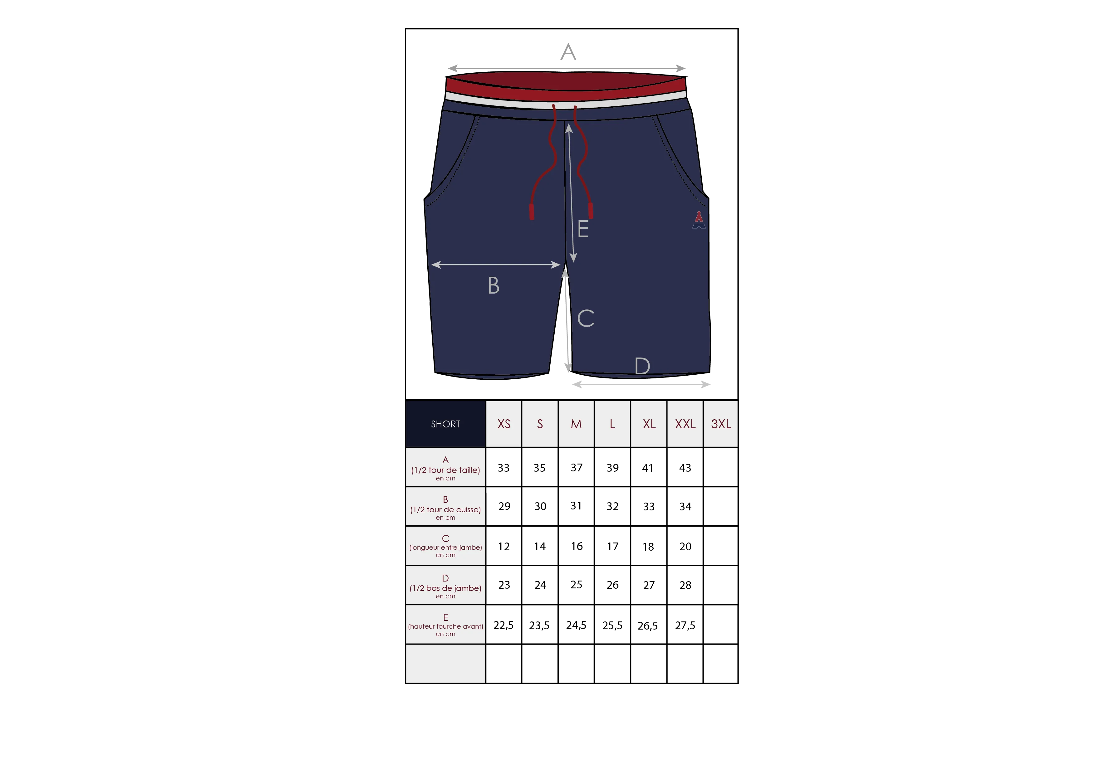 Men's navy blue shorts - Lucien