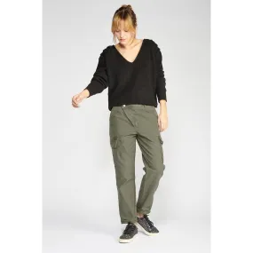 Pantalon loose, large COSYARMY vert en coton | 3 Suisses
