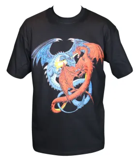 T-shirt homme manches courtes - dragons 8849 - noir 