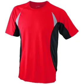 t-shirt running respirant JN391 - rouge - HOMME 