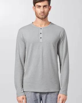 T-shirt épais avec patte de boutonnage